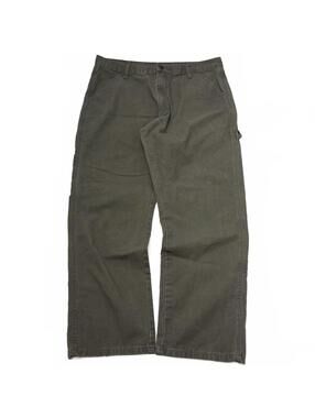 Rustler Green/ Grey Carpenter Style Pants 34x28 Wide Leg Baggy Skater Grunge
